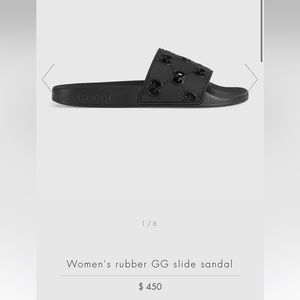 Women’s black Gucci slides size 38- us 8